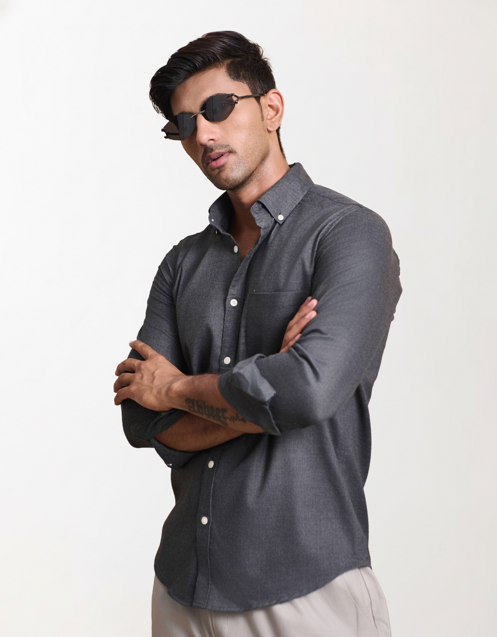 solid melange grey small
