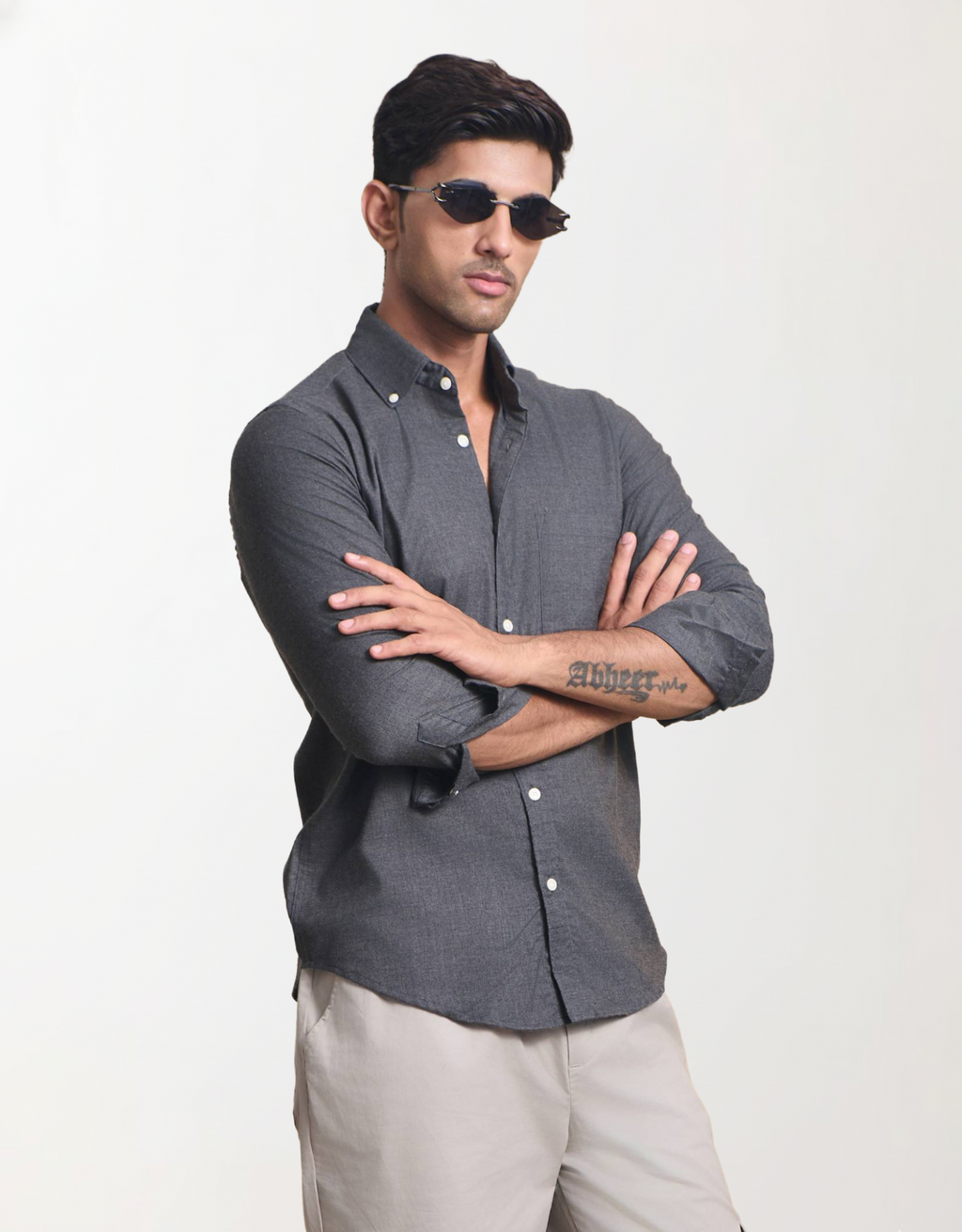 solid melange grey small