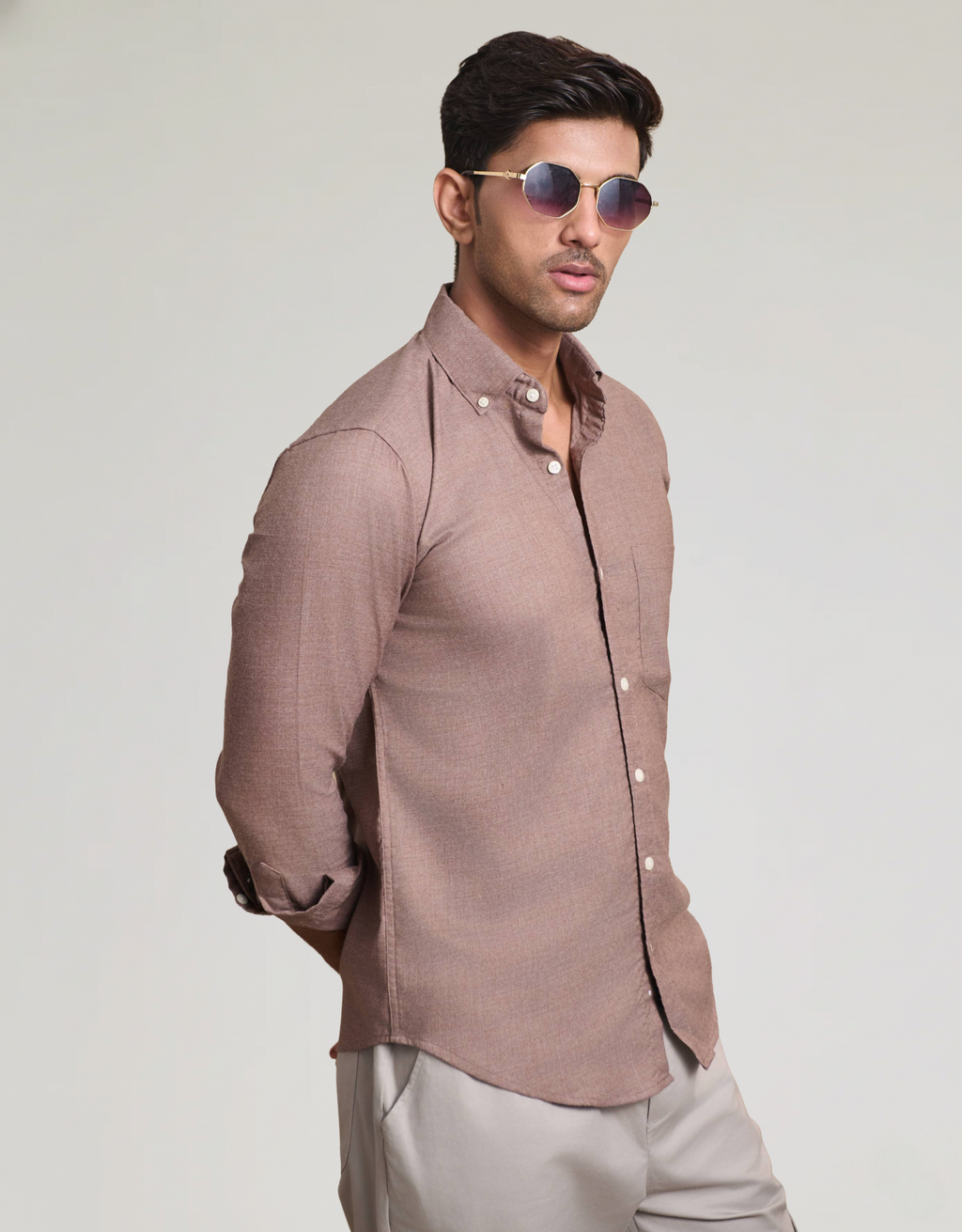 solid melange beige small