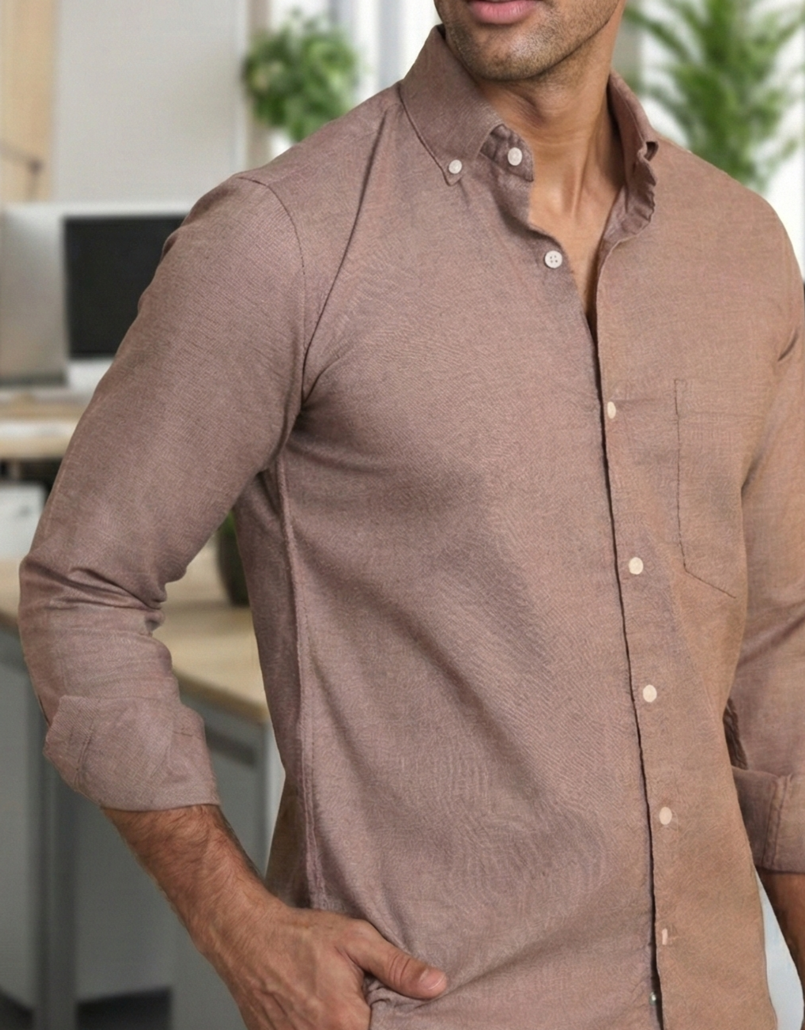 solid melange beige small