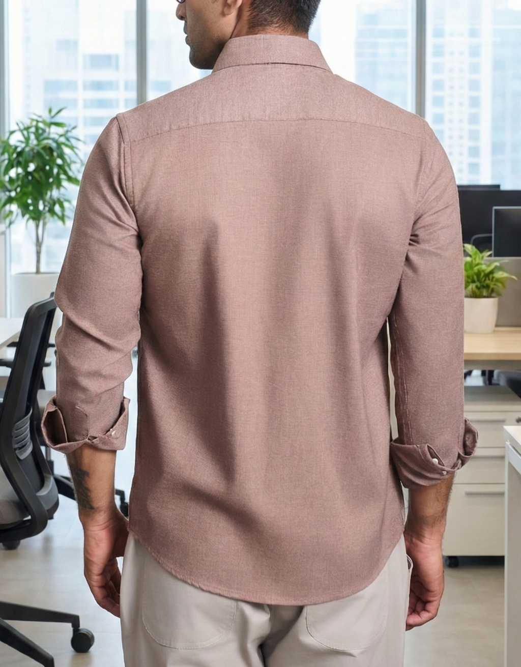 solid melange beige small