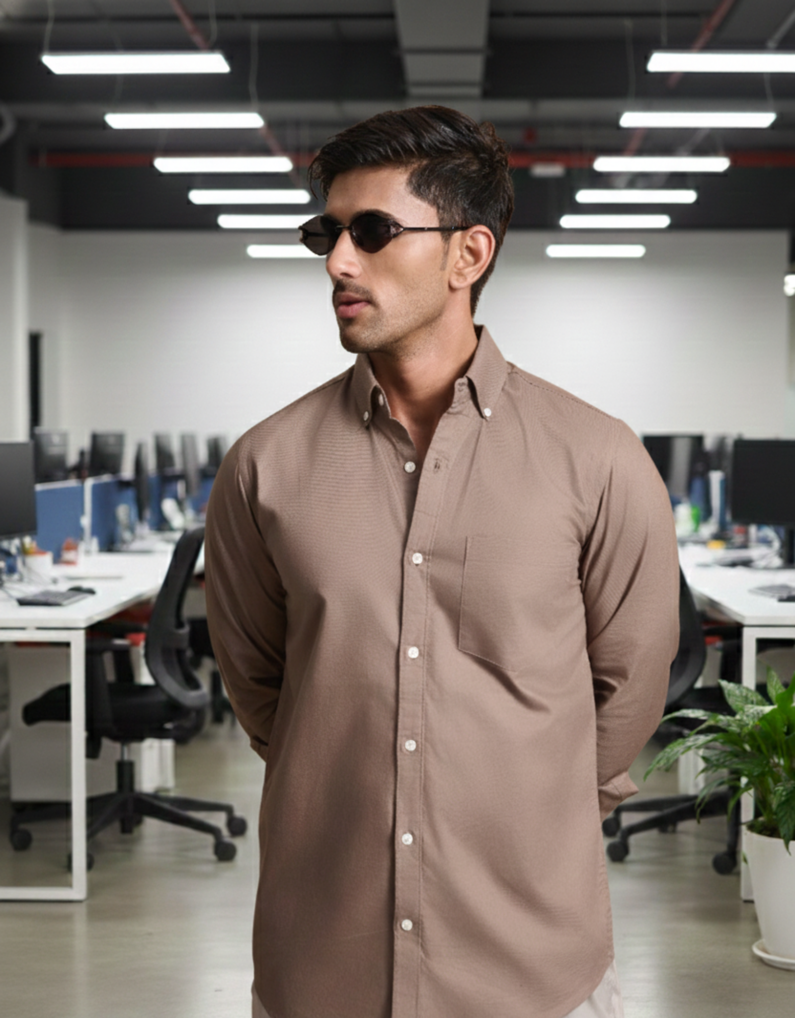 solid oxford brown small