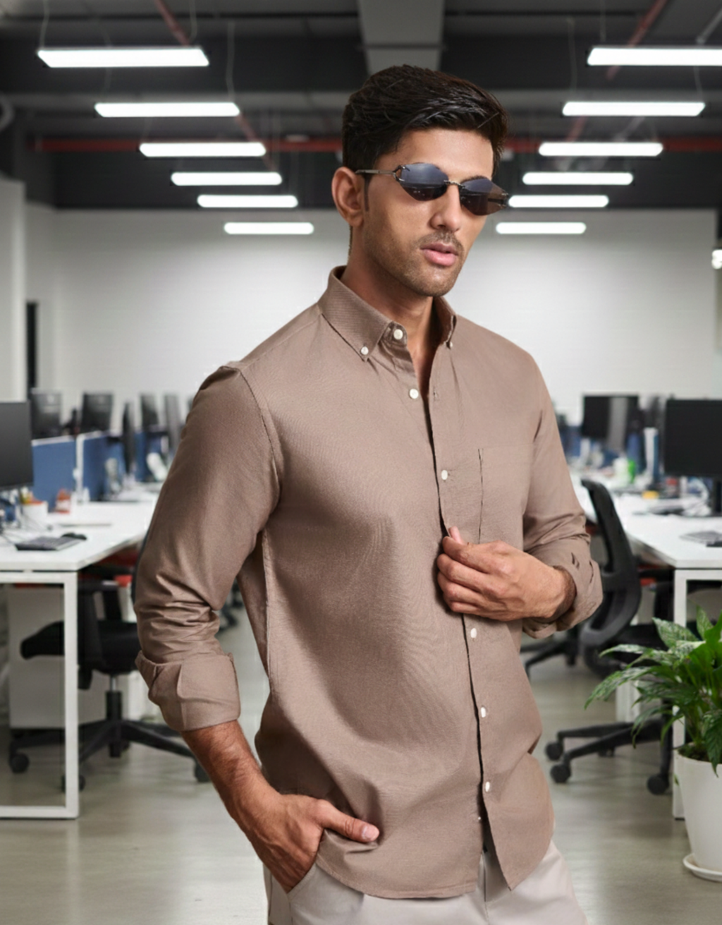 solid oxford brown small