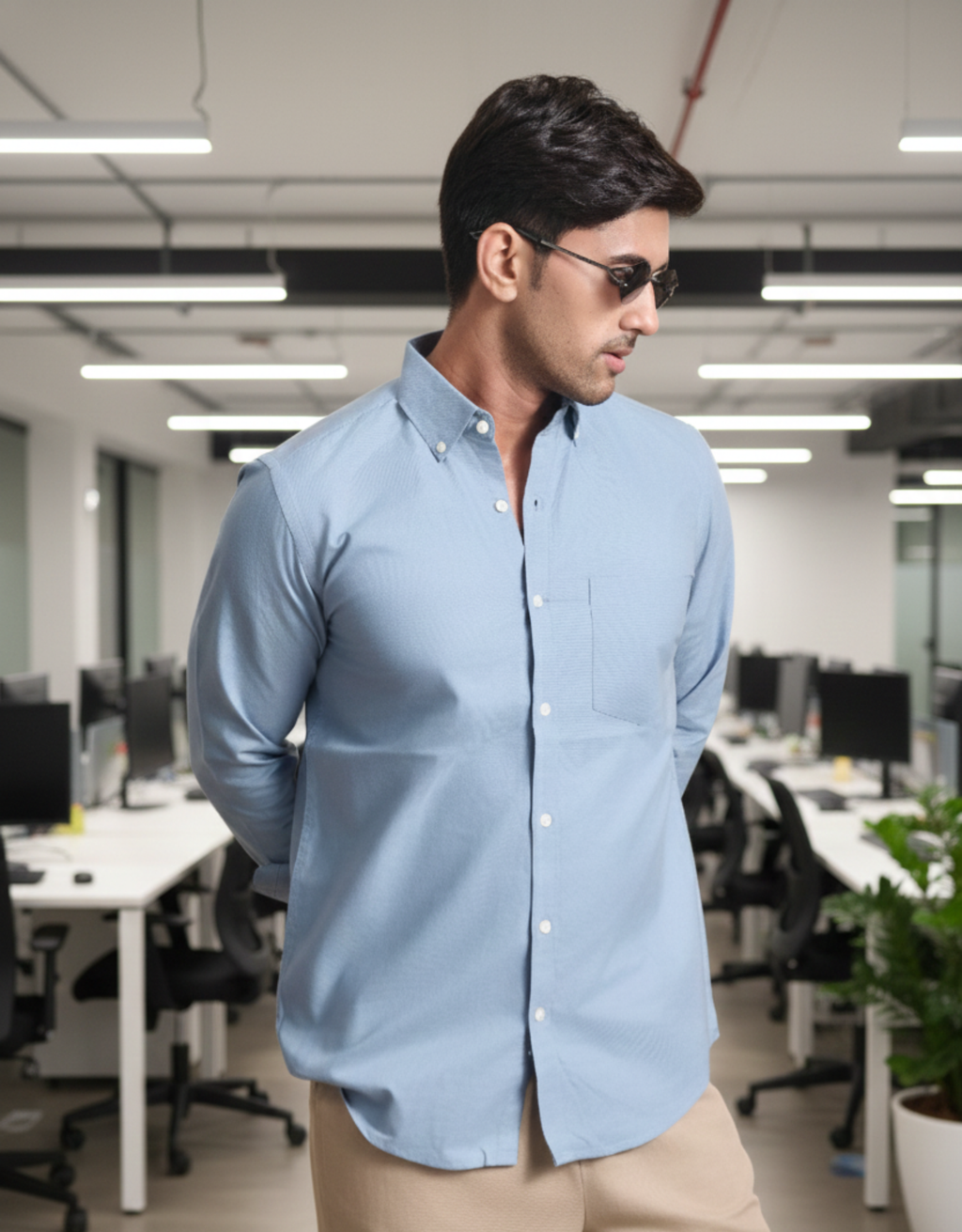 solid oxford light blue small