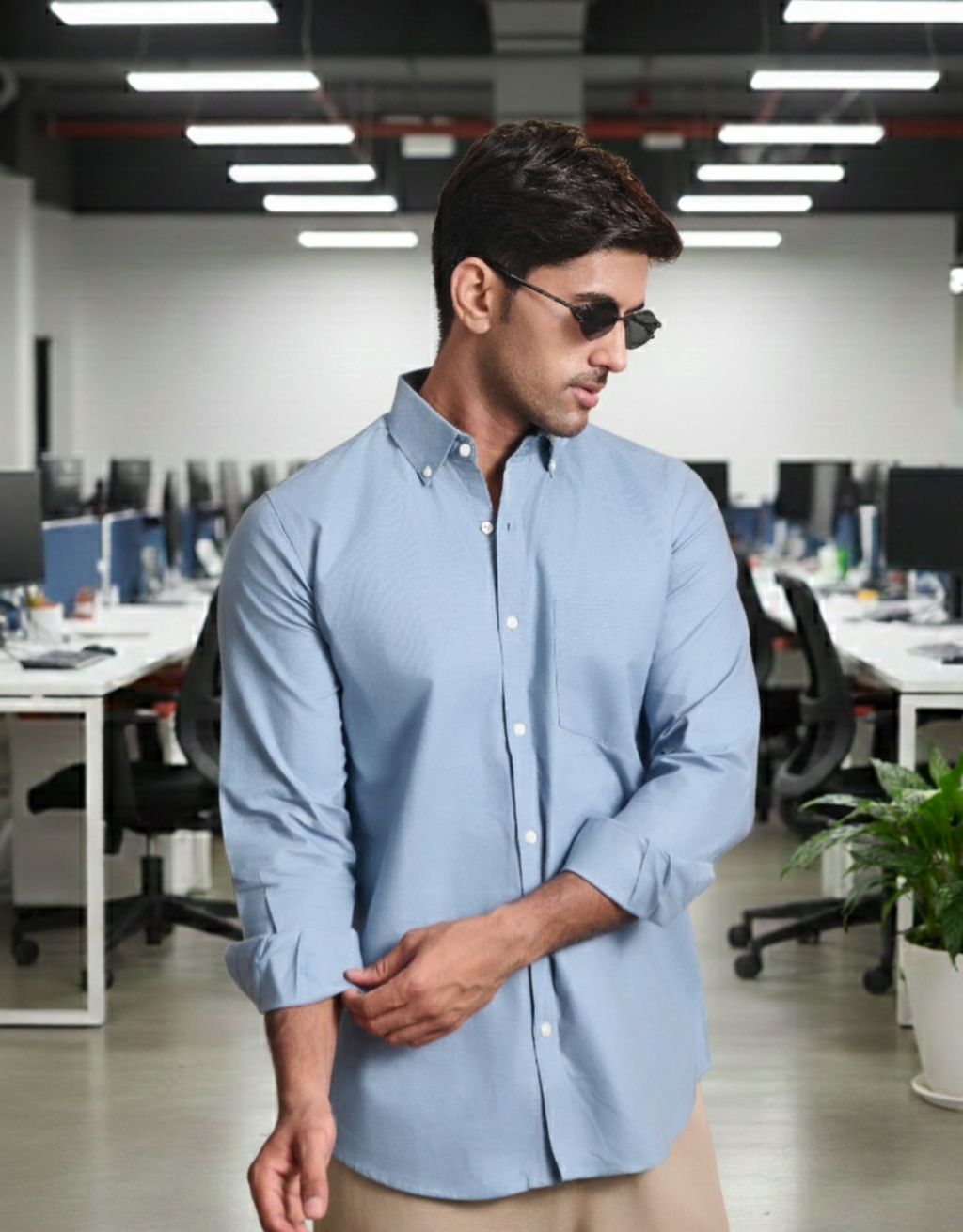 solid oxford light blue small