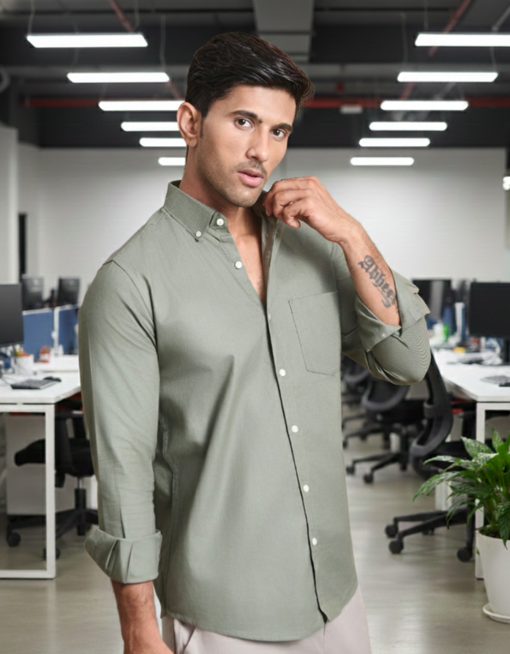 solid oxford light green small