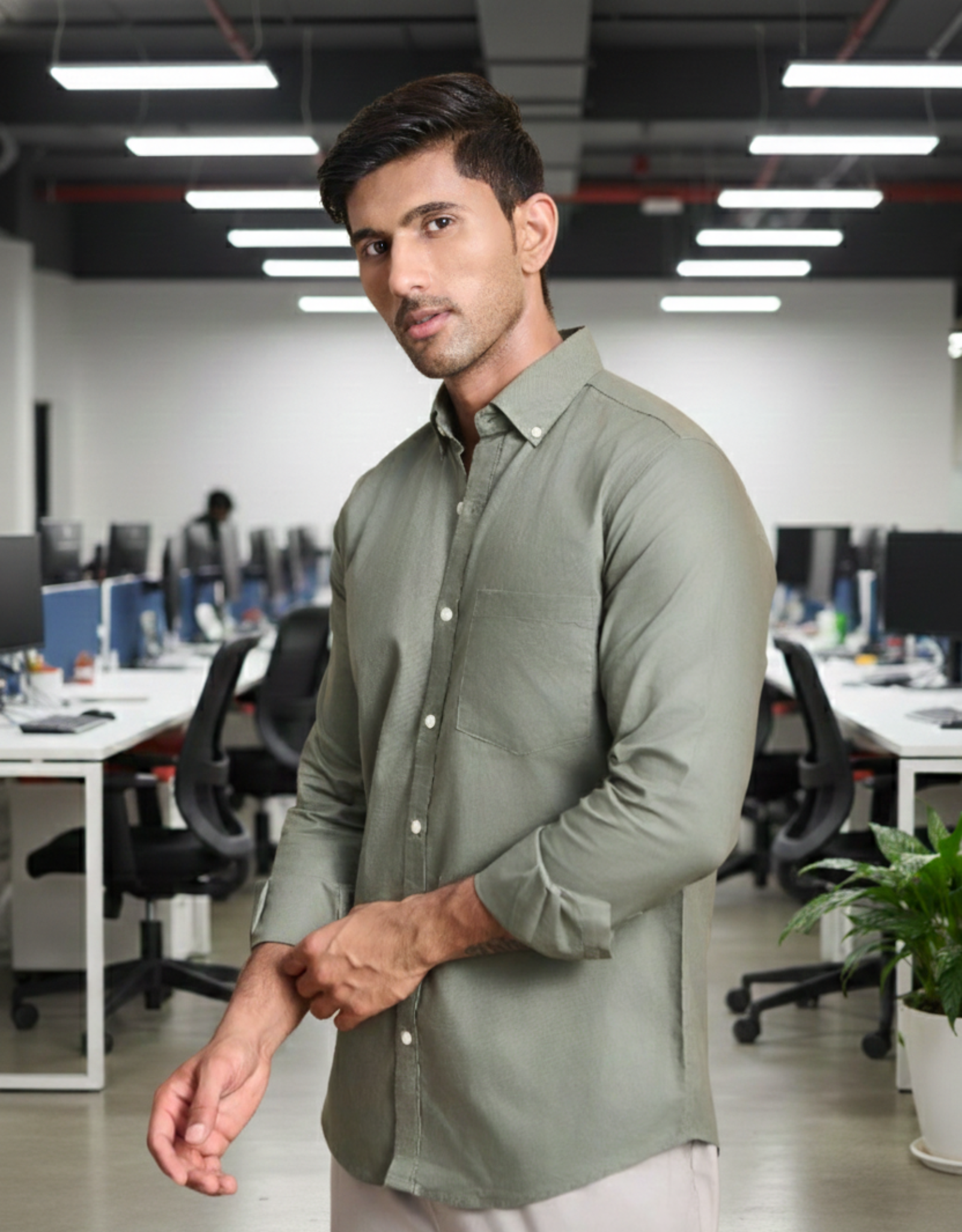 solid oxford light green small