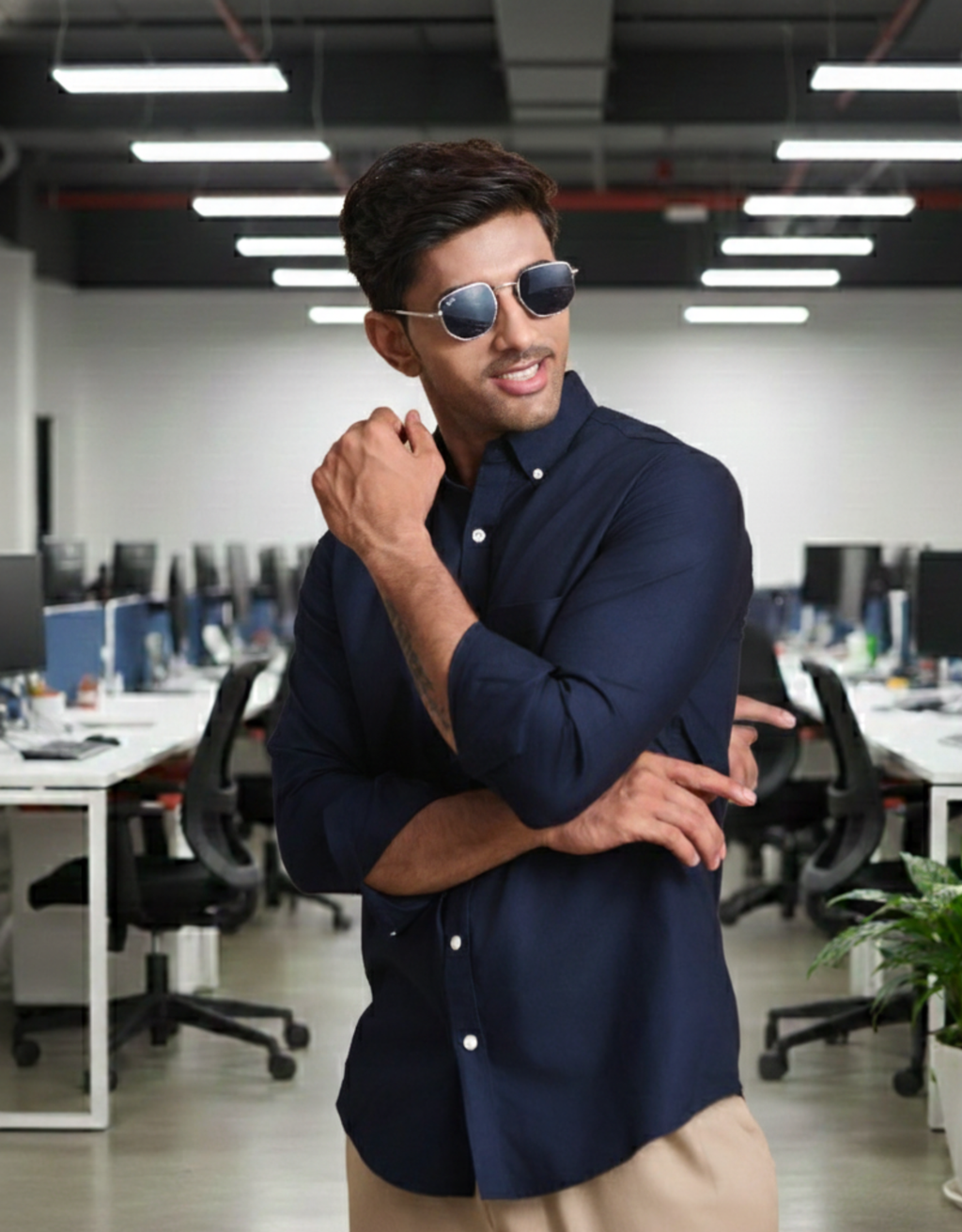 solid oxford navy blue small