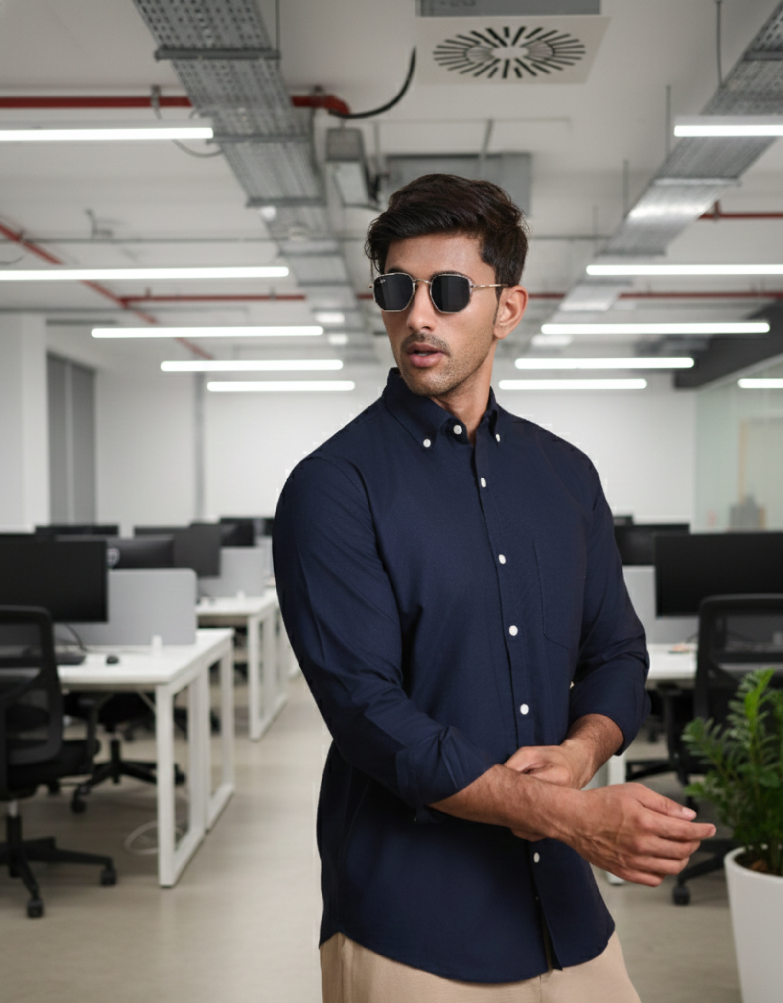 solid oxford navy blue small